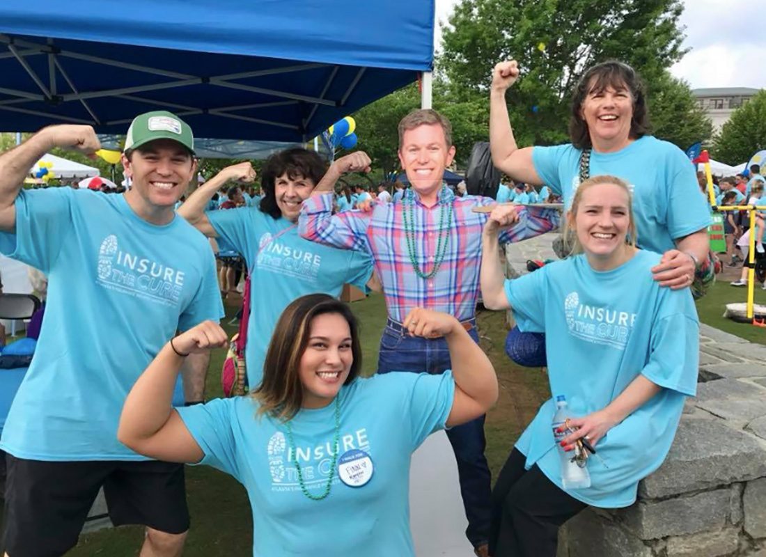 Cause - Portrait of Smiling Staff at Great Strides Walk for CF